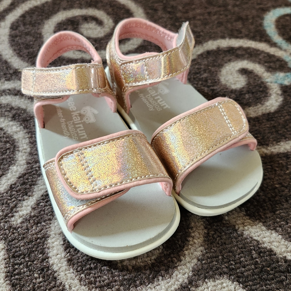 See Kai Run Sandal pink holographic glittery appearance toddler 6